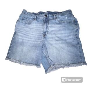 ANA A New Approach Women’s SZ 12 Blue Denim High Rise Midi Shorts 5" Inseam